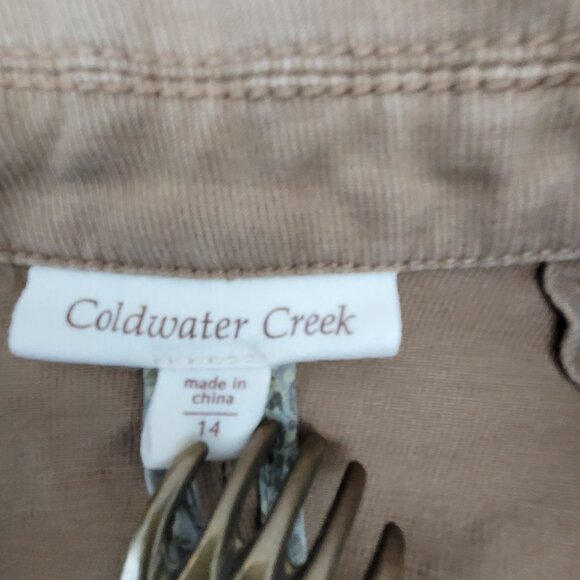 Coldwater Creek Jacket Womens 14 Brown Riding Blazer Leather Buttons Equestrian - Picture 4 of 14